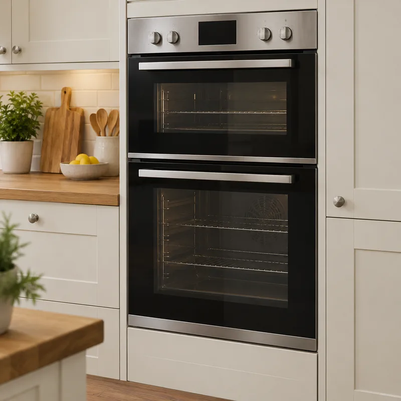 Two-compartment double oven